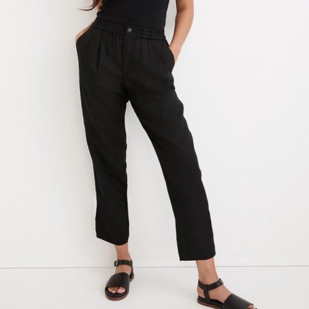 Madewell Linen-blend track trousers